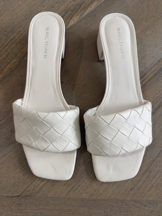 Marc Fisher Shoes - Marc Fisher Woven Slide Sandals
White Block Heel, Size 9